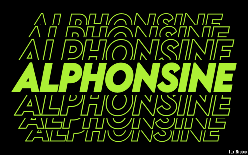 Alphonsine Text effect