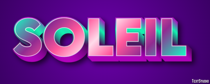 Soleil Effet de texte