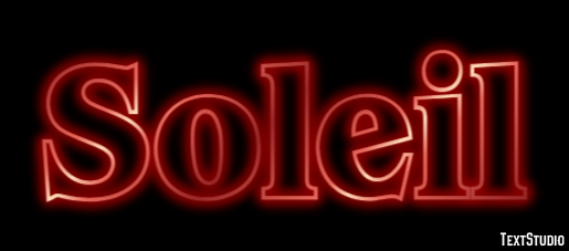 Soleil Effet de texte