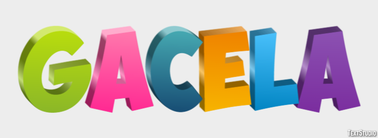 Gacela Efecto de texto