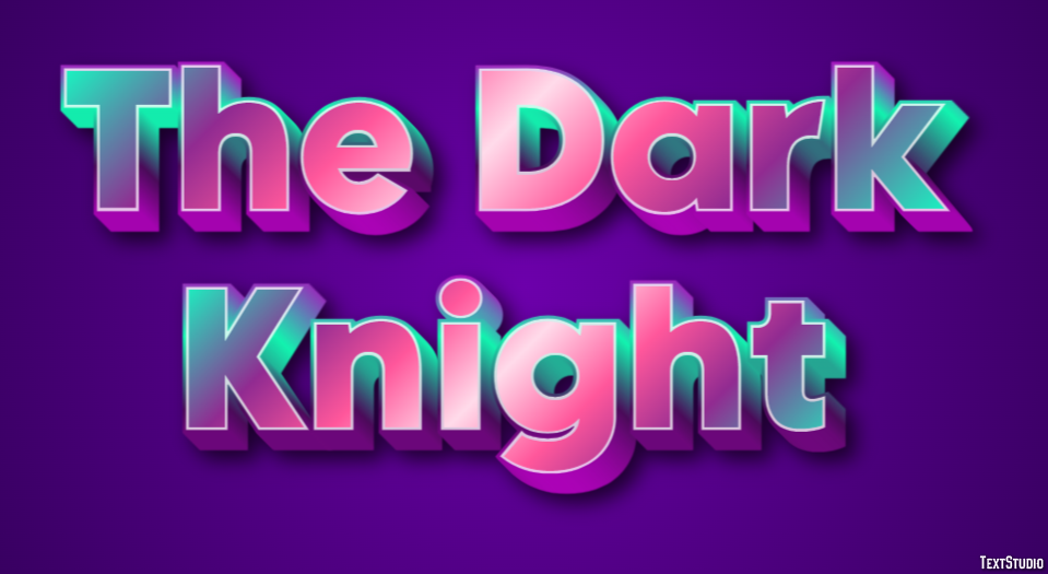 The Dark Knight Text Effect
