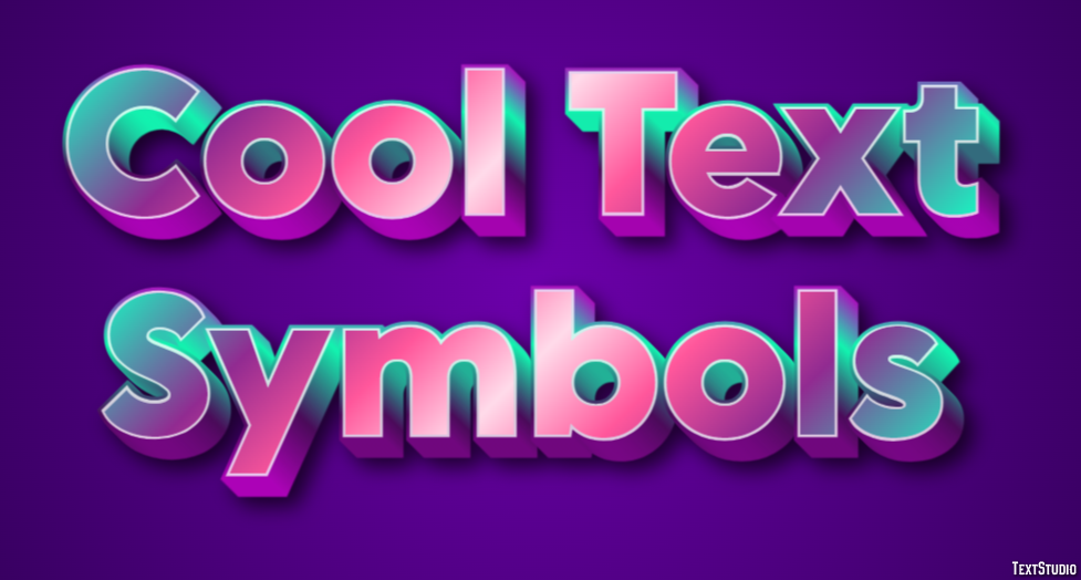 Cool Text Symbols Эффект текста