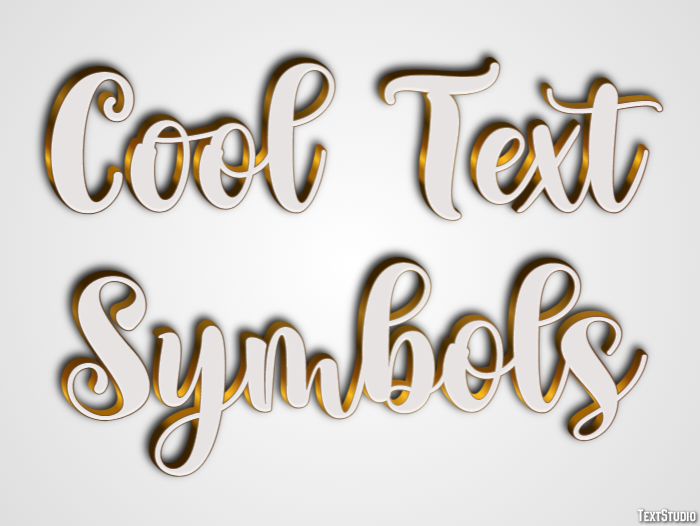 Cool Text Symbols Эффект текста