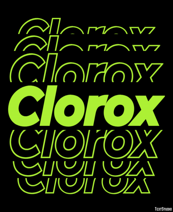 Clorox Text effect