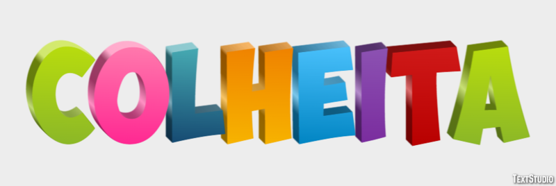 Colheita Efeito de texto