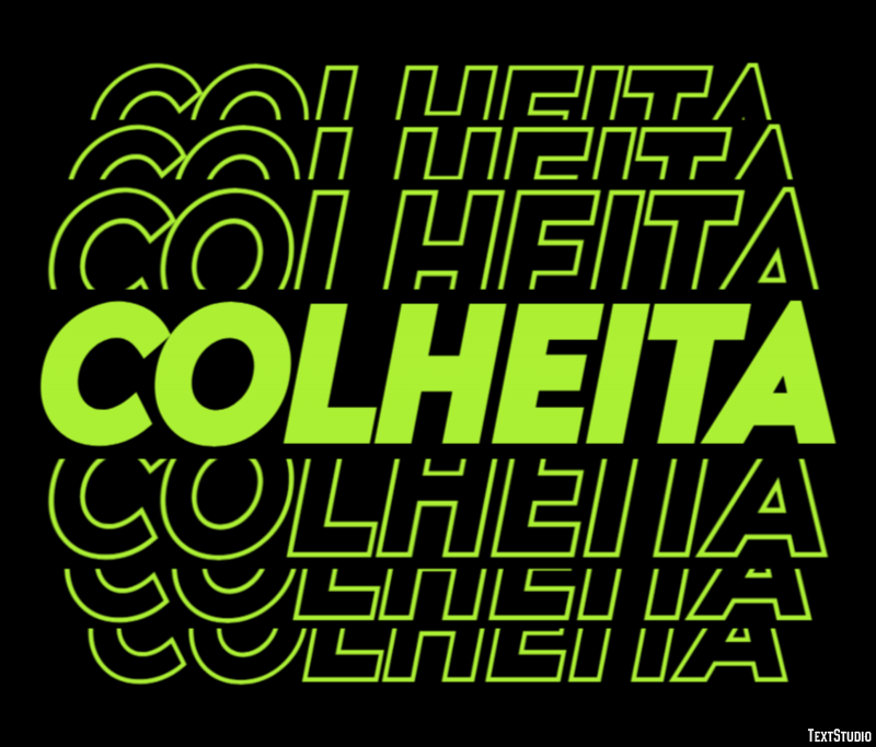 Colheita Efeito de texto