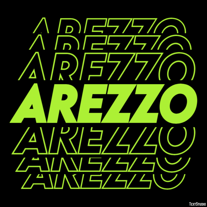 Arezzo Эффект текста