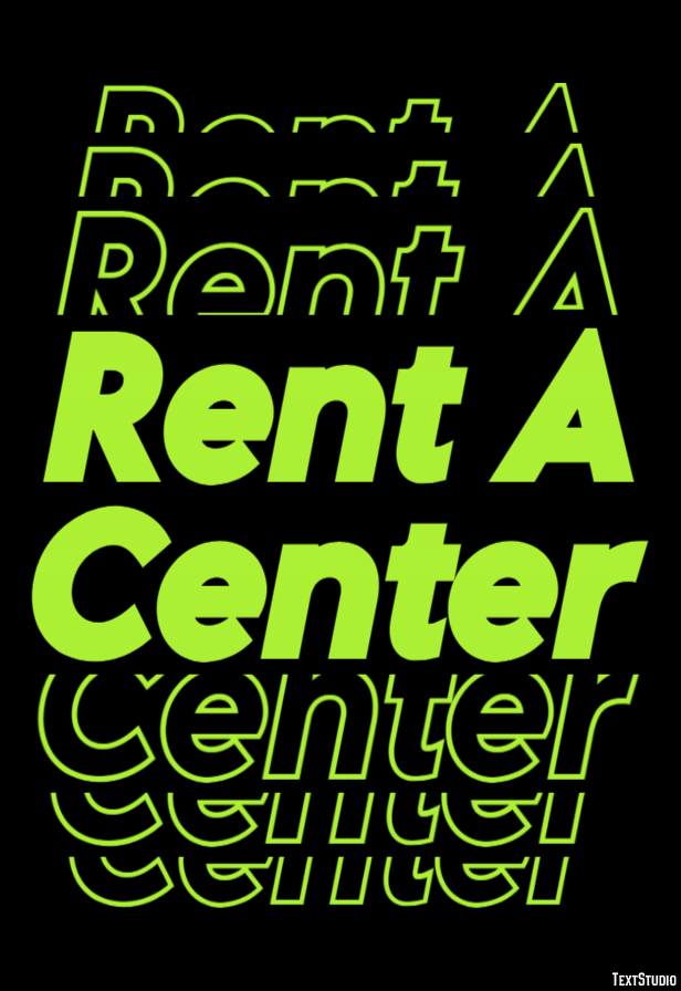 Rent A Center Text Effect
