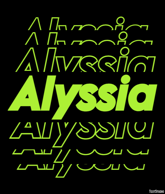 Alyssia Text effect