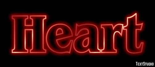 Heart Text effect