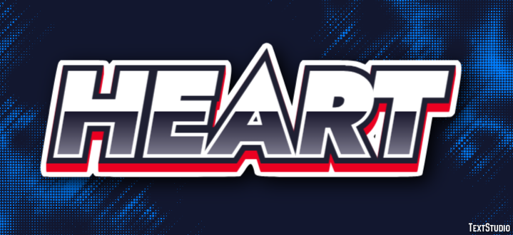 Heart Text effect