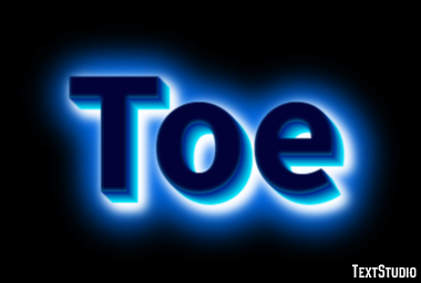Toe Text effect