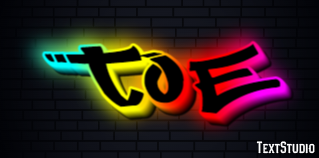 Toe Text effect