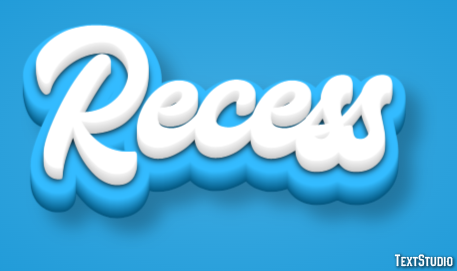 Recess Text Effect
