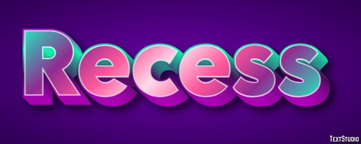 Recess Text Effect