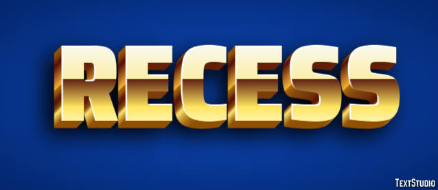 Recess Text Effect