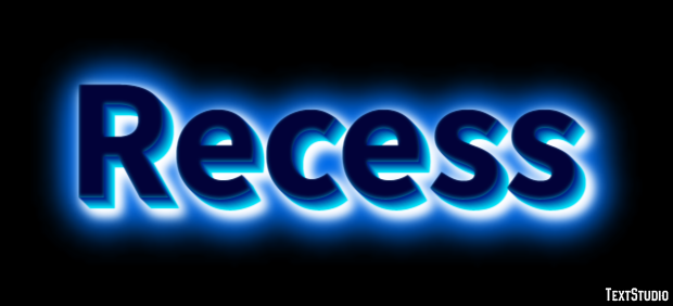 Recess Text Effect