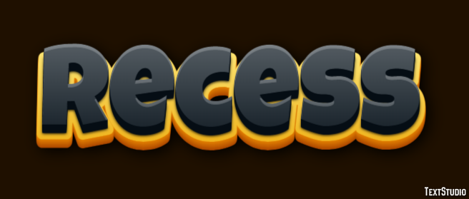 Recess Text Effect
