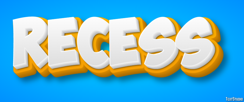 Recess Text Effect