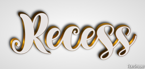 Recess Text Effect