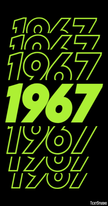 1967 Efecto de Texto