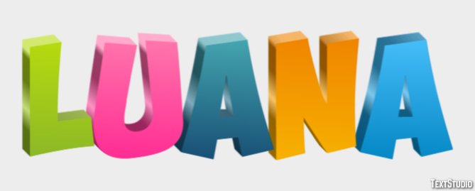 Luana Efeito de texto