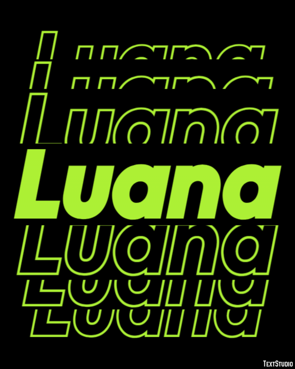 Luana Efeito de texto