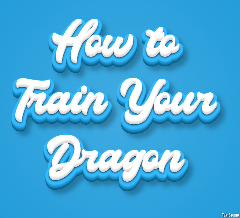 How to Train Your Dragon Efeito de texto