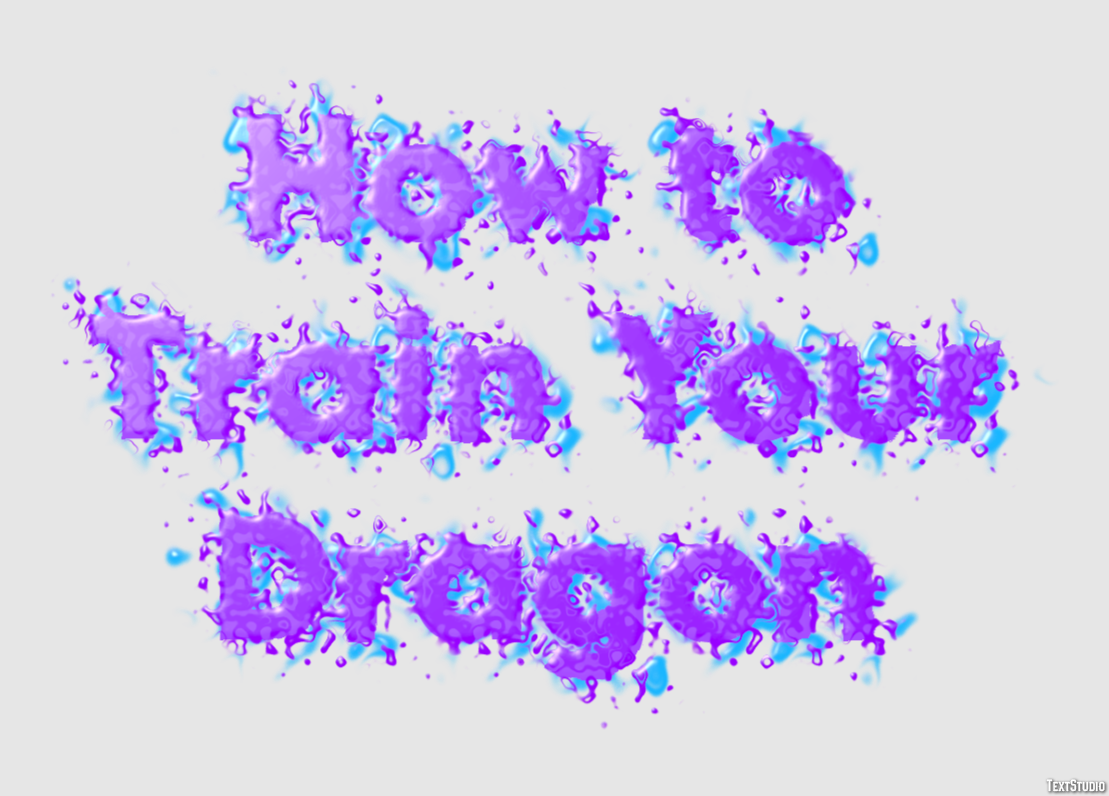 How to Train Your Dragon Effetto testo
