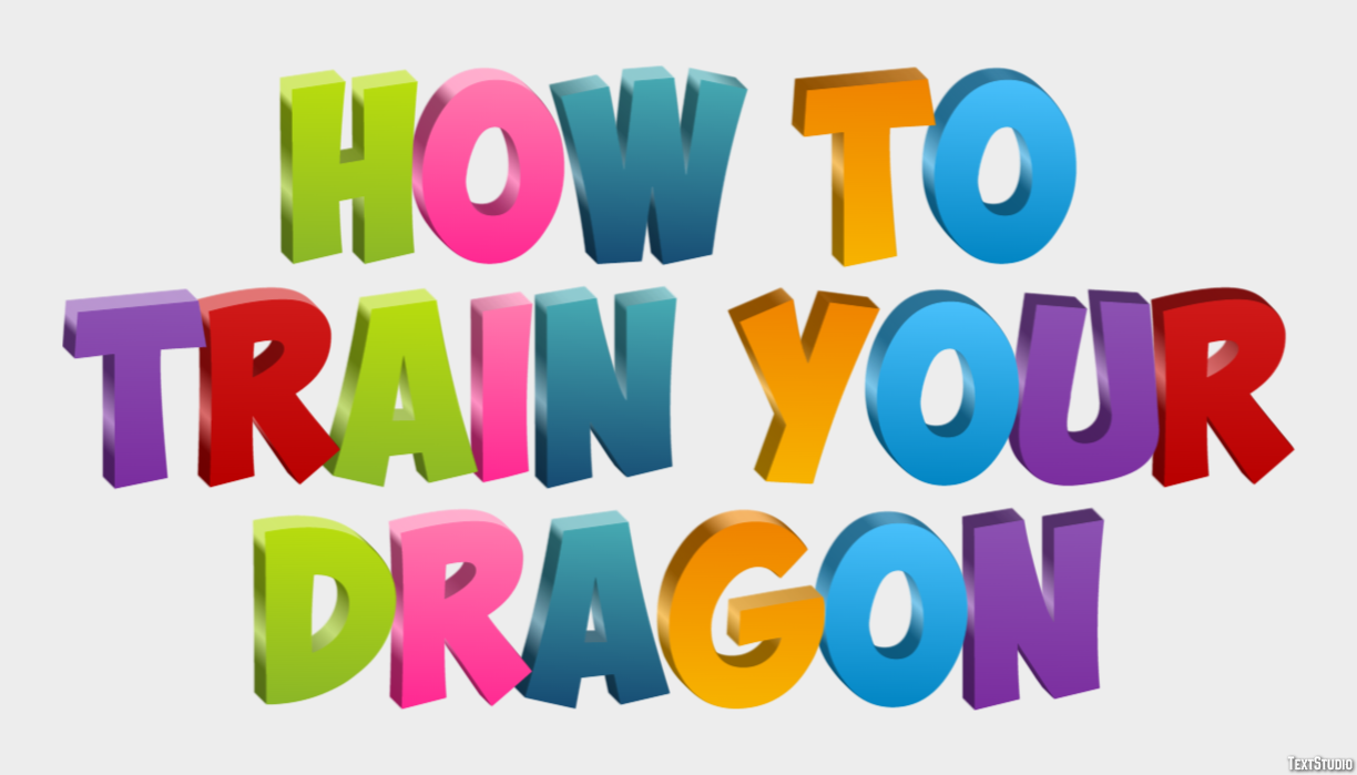 How to Train Your Dragon Efeito de texto