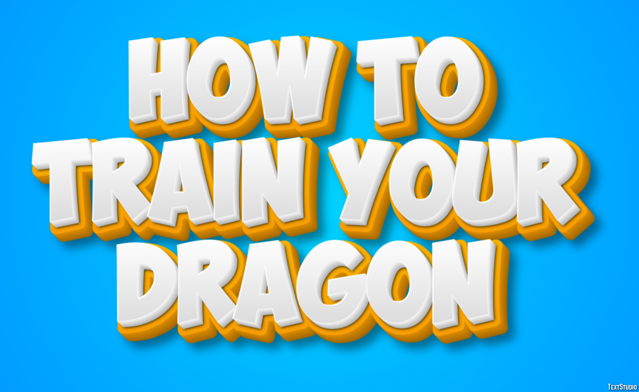 How to Train Your Dragon Text Effect