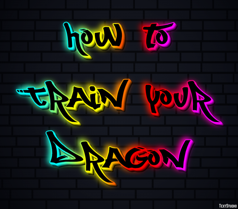 How to Train Your Dragon Efeito de texto