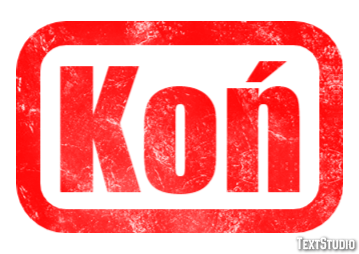 Koń Efekt tekstowy