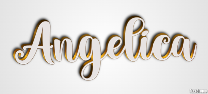 Angelica Efeito de texto