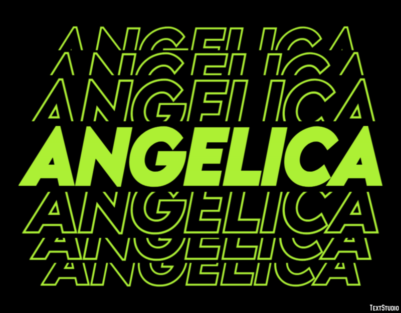 Angelica Efeito de texto