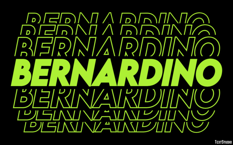 Bernardino Efecto de texto