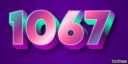 1067 Эффект текста