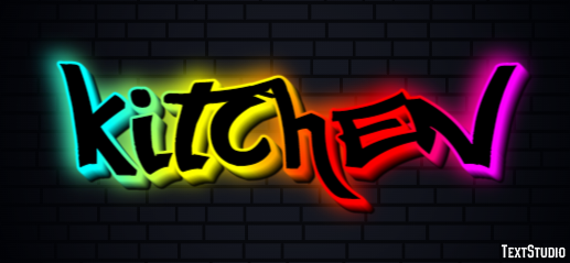 Kitchen Text Effect