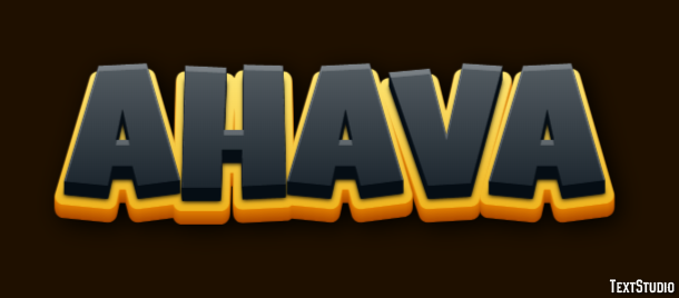 Ahava テキスト効果