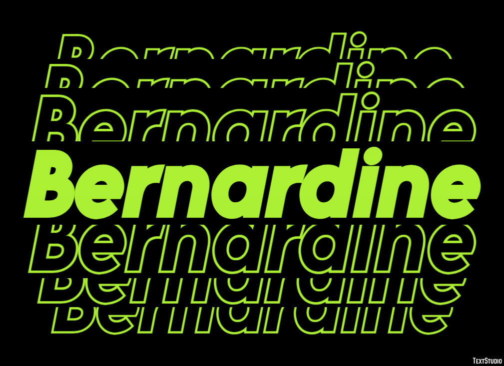 Bernardine Texteffekt