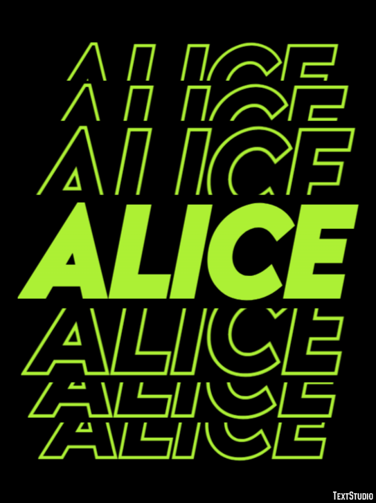 Alice Эффект текста
