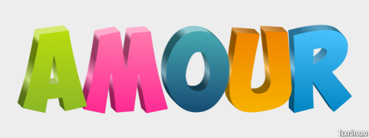 Amour Effet de Texte