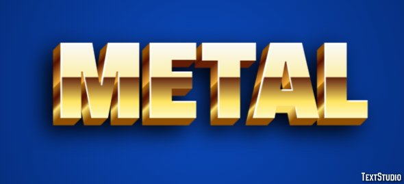 Metal Efeito de texto
