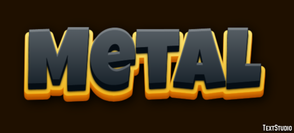 Metal Efeito de texto