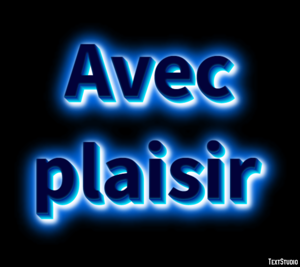 Avec plaisir Effet de Texte