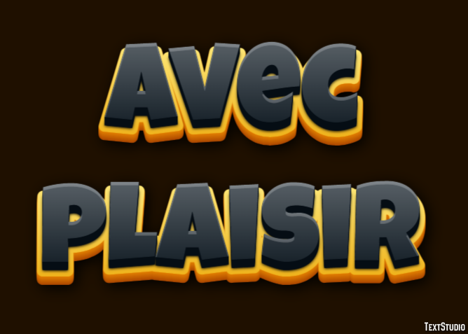 Avec plaisir Effet de Texte