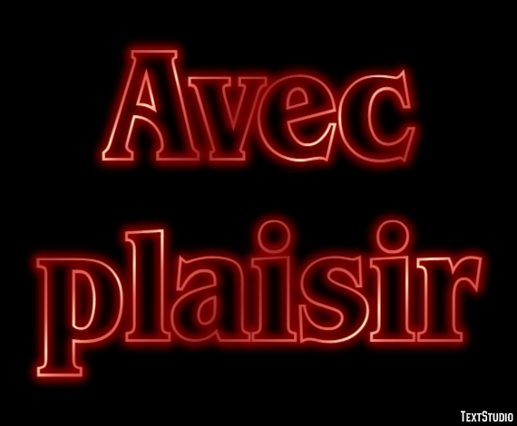 Avec plaisir Effet de Texte