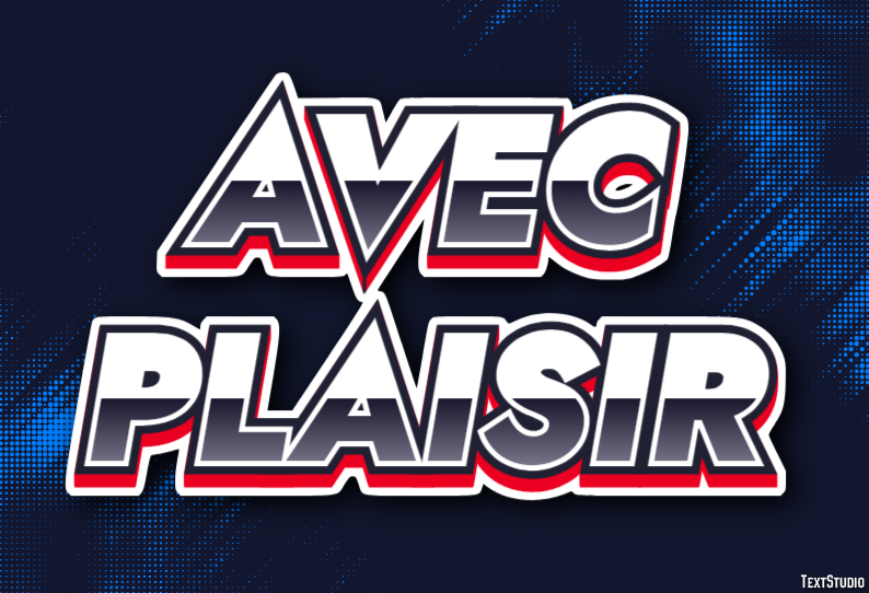 Avec plaisir Effet de Texte