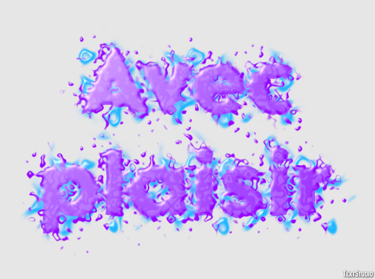 Avec plaisir Effet de Texte