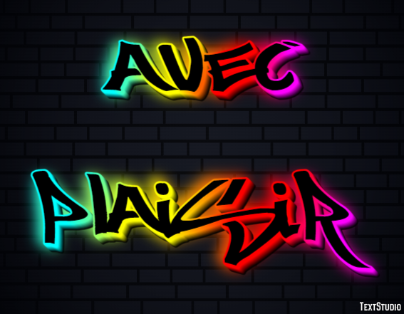 Avec plaisir Effet de Texte